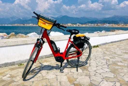 Toskanische Küste, Fahrrad am Meer