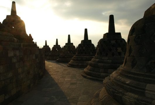 Borobudur bei Sonnenaufgang
