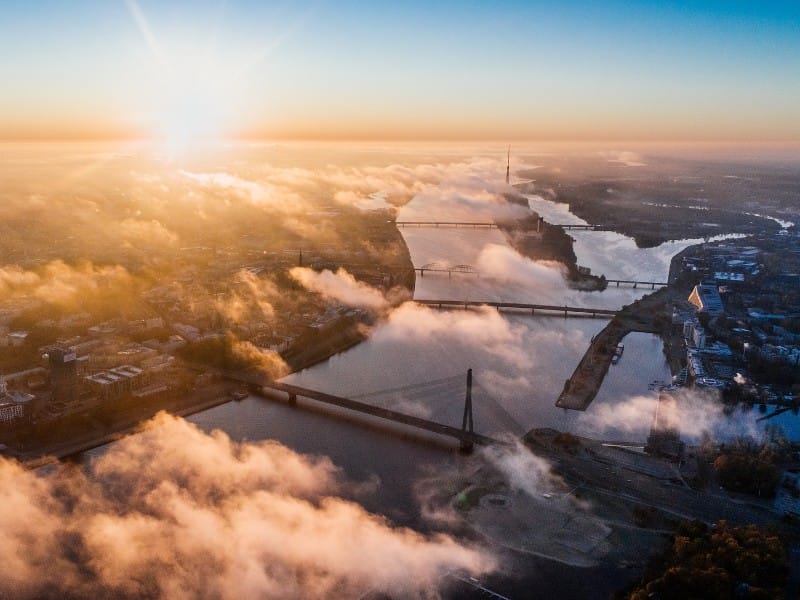 Luftbild von Riga
