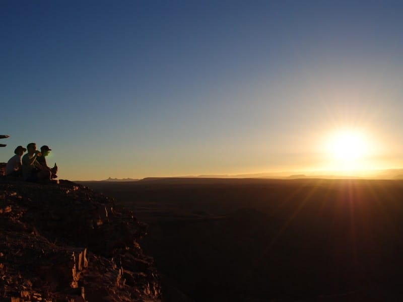 Soonnenuntergang am Fish River Canyon