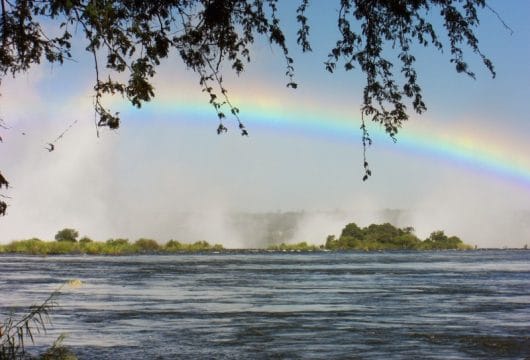 Regenbogen über den Vic Falls