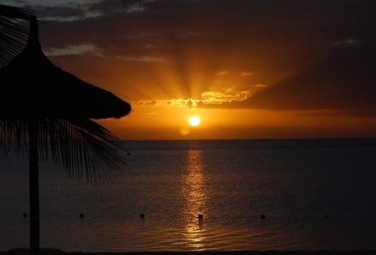Wunderschöner Sonnenuntergang, Mauritius