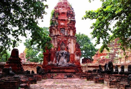 Antike Tempel in Ayutthaya, Thailand
