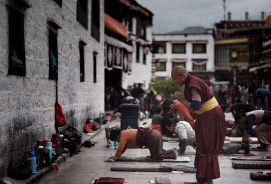 Mönch im Jokhang