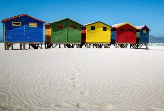 südafrika-muizenberg-bunte strandhäuser
