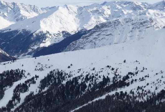 Winterliche Berglandschaft in Südtirol