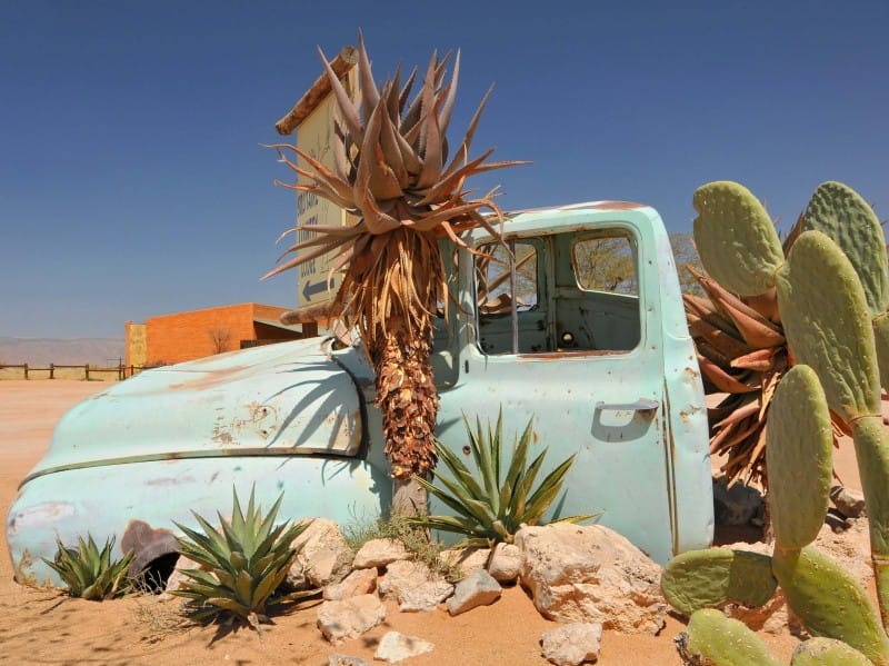 Namibia_Autowrack in der Namib Wüste