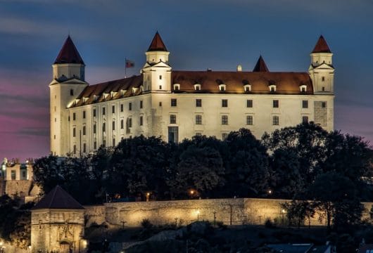 Schloss bei Nacht, Bratislava