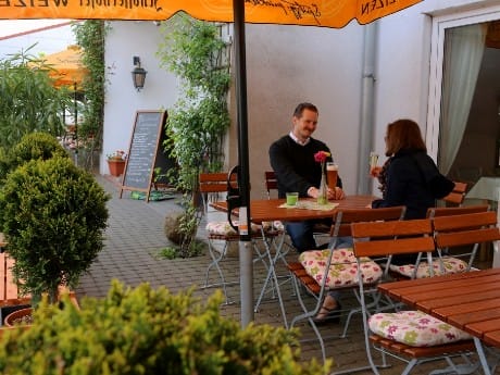 Hotel Torgauer Brauhof Terrasse