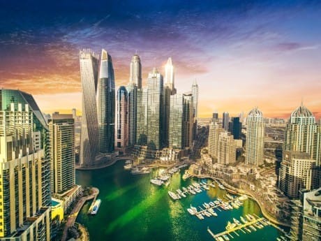 Dubai Marina aus der Luft