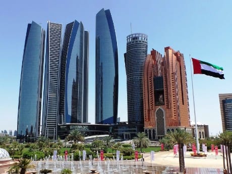 Die Skyline von Abu Dhabi