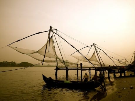 Chinesische Fischernetze in Cochin