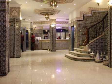 Fez, Hotel Mounia, reception