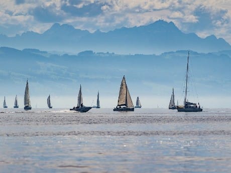 Segenboote am Bodensee