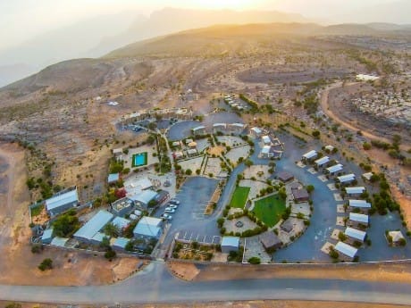 Das Jebel Shams Resort von oben