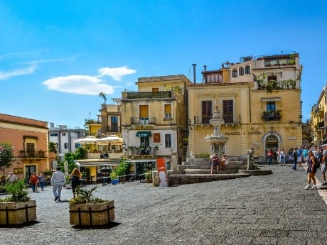 Italien-Sizilien-Taormina-Piazza