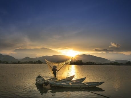 Vietnamesischer Fischer