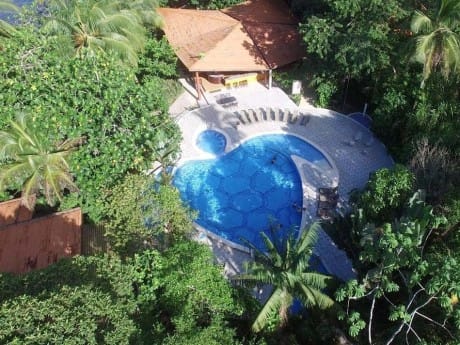 Luftbild Pool, Aninga Lodge