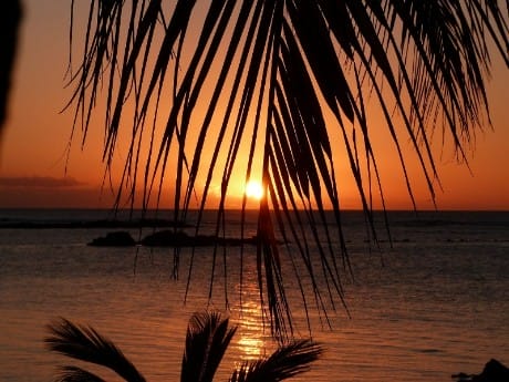 Sonnenuntergang auf Mauritius