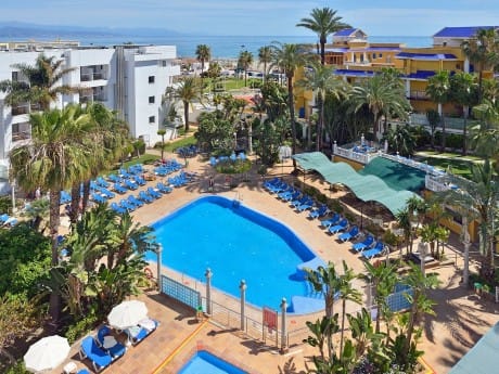 Die Poolanlage von oben