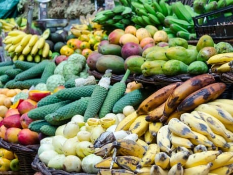 Exotische Früchte auf dem Markt, Funchal