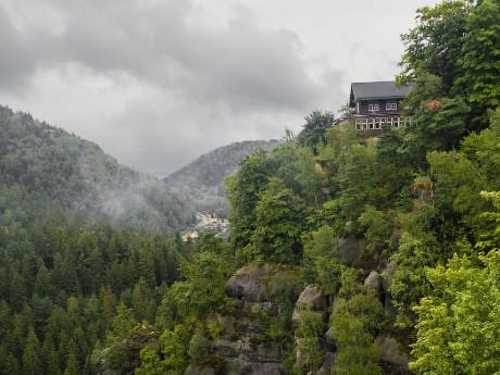 Oybin Zittauer Gebirge Nebel