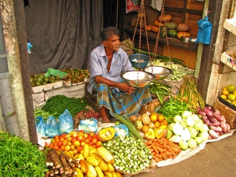 Gemüsehändler in Kandy
