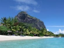 Strandverlängerung auf Mauritius