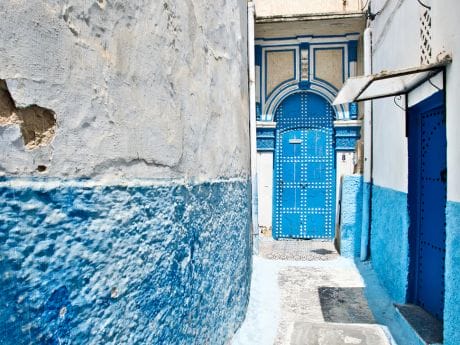 Marokko, Chefchaouen, bluewhite houses